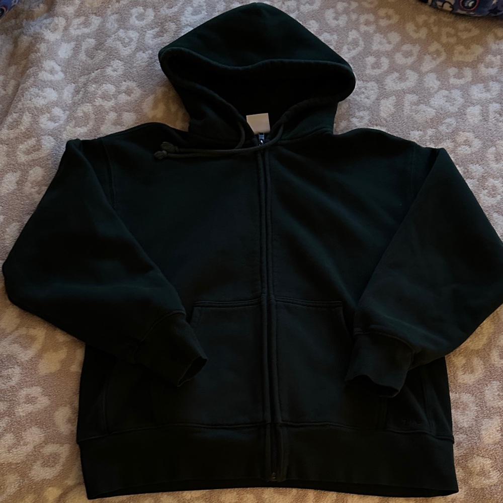 Forrest Green Aritzia TNA Sweatfleece Cozy Fleece Boyfriend Fit